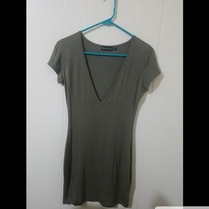 PrettyLittleThing v-neck long tshirt dress